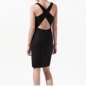 Zara Crossed Back Black Dress